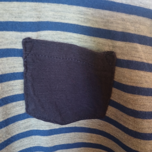 Soverign Code Boys Striped Blue And Gray Snap Henley Size XL - Picture 9 of 10